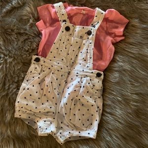 9 month carter heart overall set